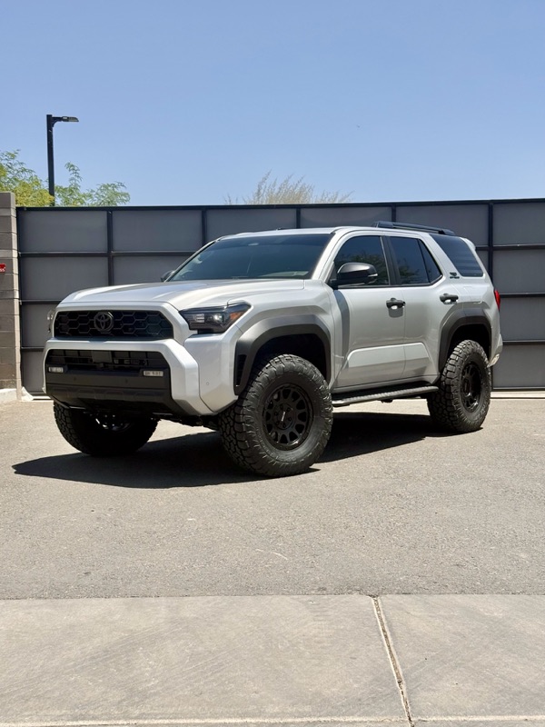 Silver Toyota 4Runner TRD lifted