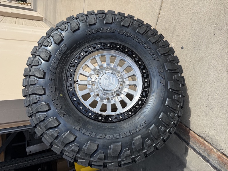 Toyo mud-terrain tire on a machined beadlock-style wheel
